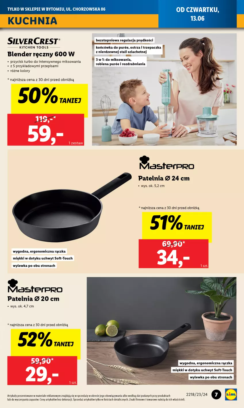 Gazetka promocyjna Lidl - Lidl w Bytomiu - ważna 06.06 do 15.06.2024 - strona 7 - produkty: Blender, Blender ręczny, Kuchnia, Patelnia, Pur, Silvercrest, Top, Trzepaczka