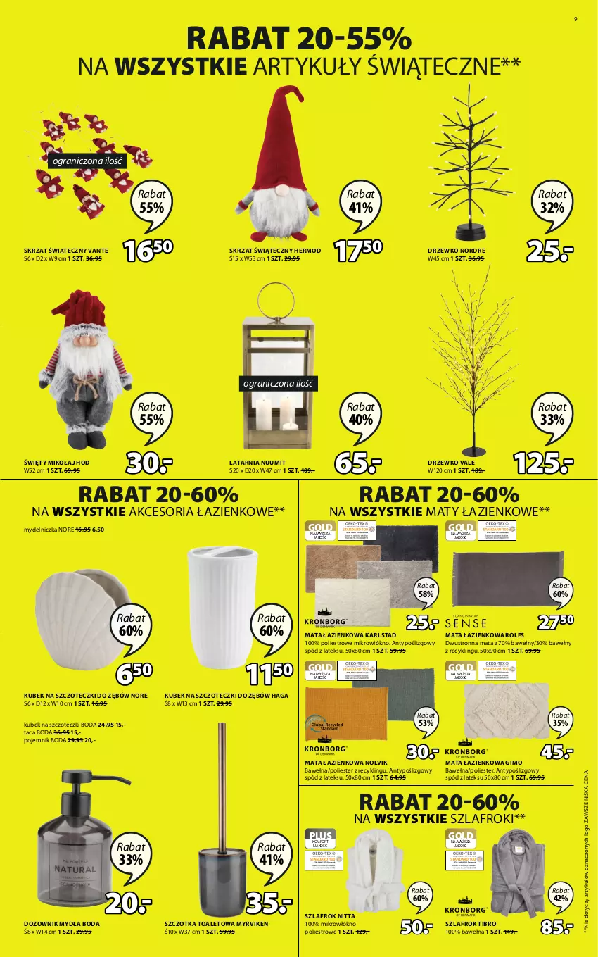 Gazetka promocyjna Jysk - Gazetka Black Friday - ważna 24.11 do 30.11.2021 - strona 10 - produkty: Dozownik, Dozownik mydła, Gra, Kubek, Kubek na szczoteczki do zębów, Latarnia, Mata łazienkowa, Mydelniczka, Pojemnik, Skrzat, Szczotka, Szlafrok, Taca, Wełna