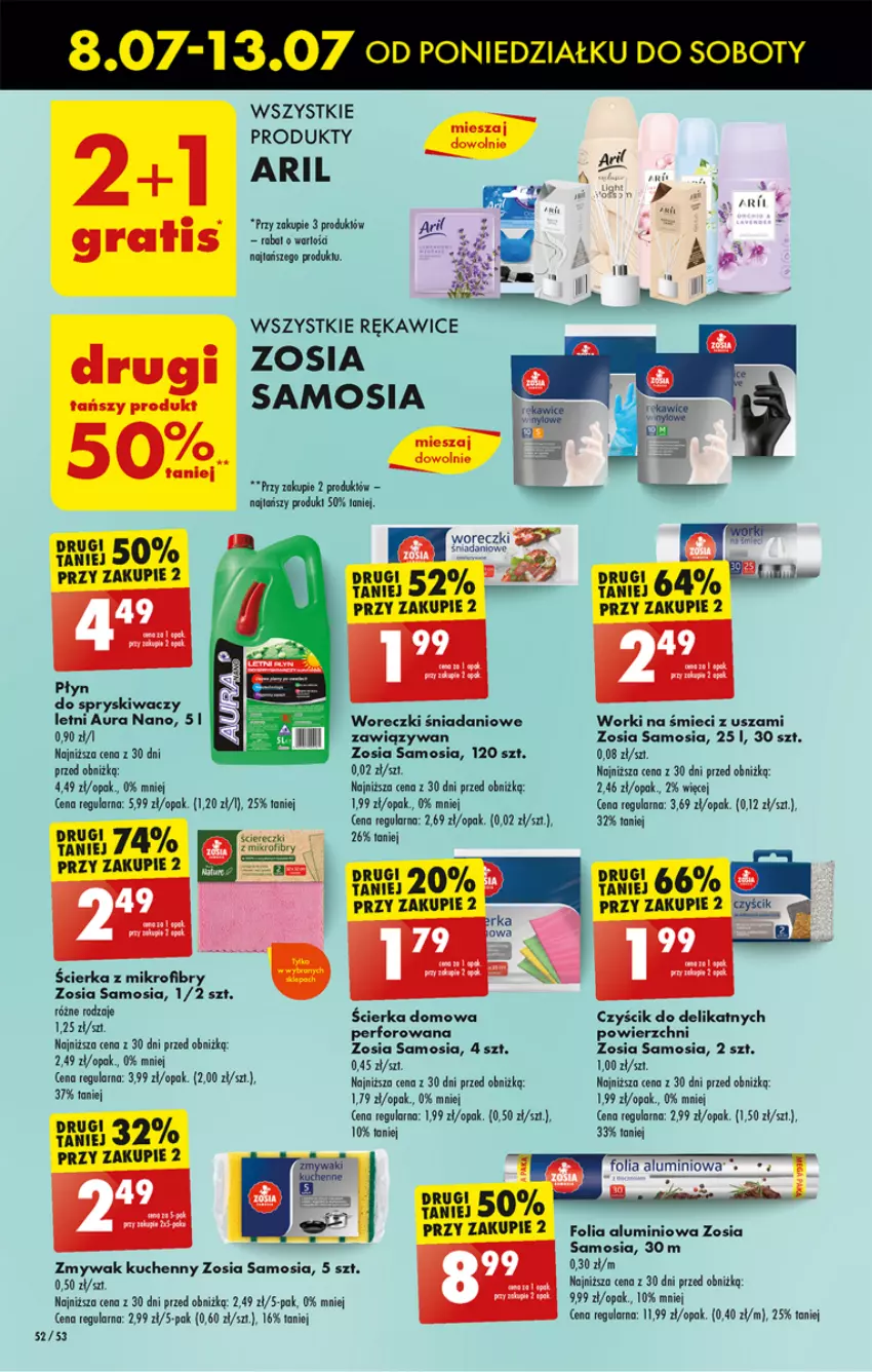 Gazetka promocyjna Biedronka - Od poniedzialku - ważna 08.07 do 13.07.2024 - strona 58 - produkty: Danio, Fa, Folia aluminiowa, Płyn do spryskiwaczy, Rękawice, Worki na śmiec, Worki na śmieci