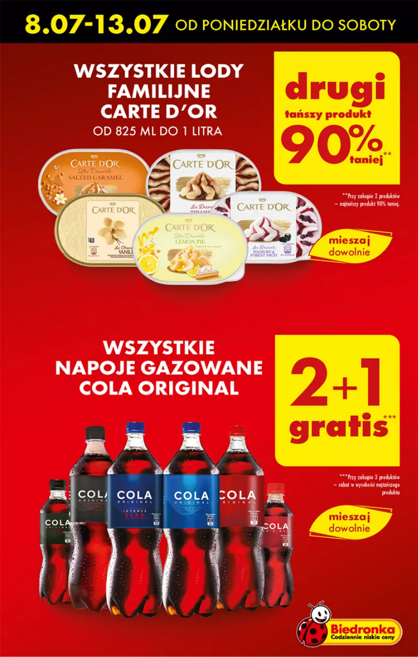 Gazetka promocyjna Biedronka - Od poniedzialku - ważna 08.07 do 13.07.2024 - strona 9 - produkty: Carte d'Or, Fa, Gin, Lody, Napoje