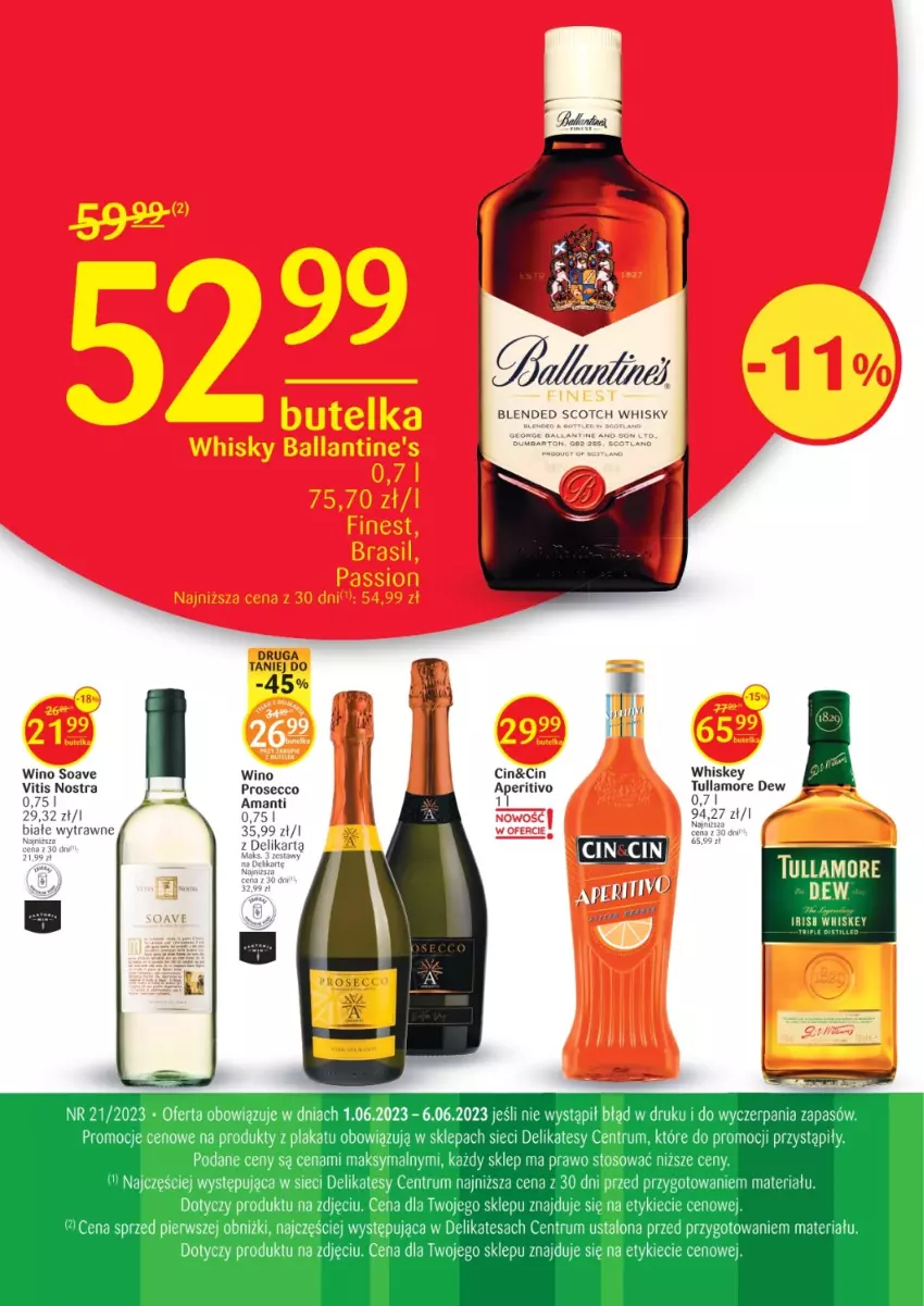 Gazetka promocyjna Delikatesy Centrum - Folder alkoholowy DC21 - ważna 01.06 do 06.06.2023 - strona 2 - produkty: Prosecco, Rum, Tullamore Dew, Whiskey, Wino