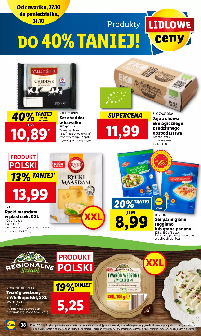 Gazetka promocyjna Lidl - GAZETKA - ważna 27.10 do 31.10.2022 - strona 48 - produkty: Cheddar, Gra, Jaja, Kawa, Lovi, Maasdam, Por, Ser, Twaróg