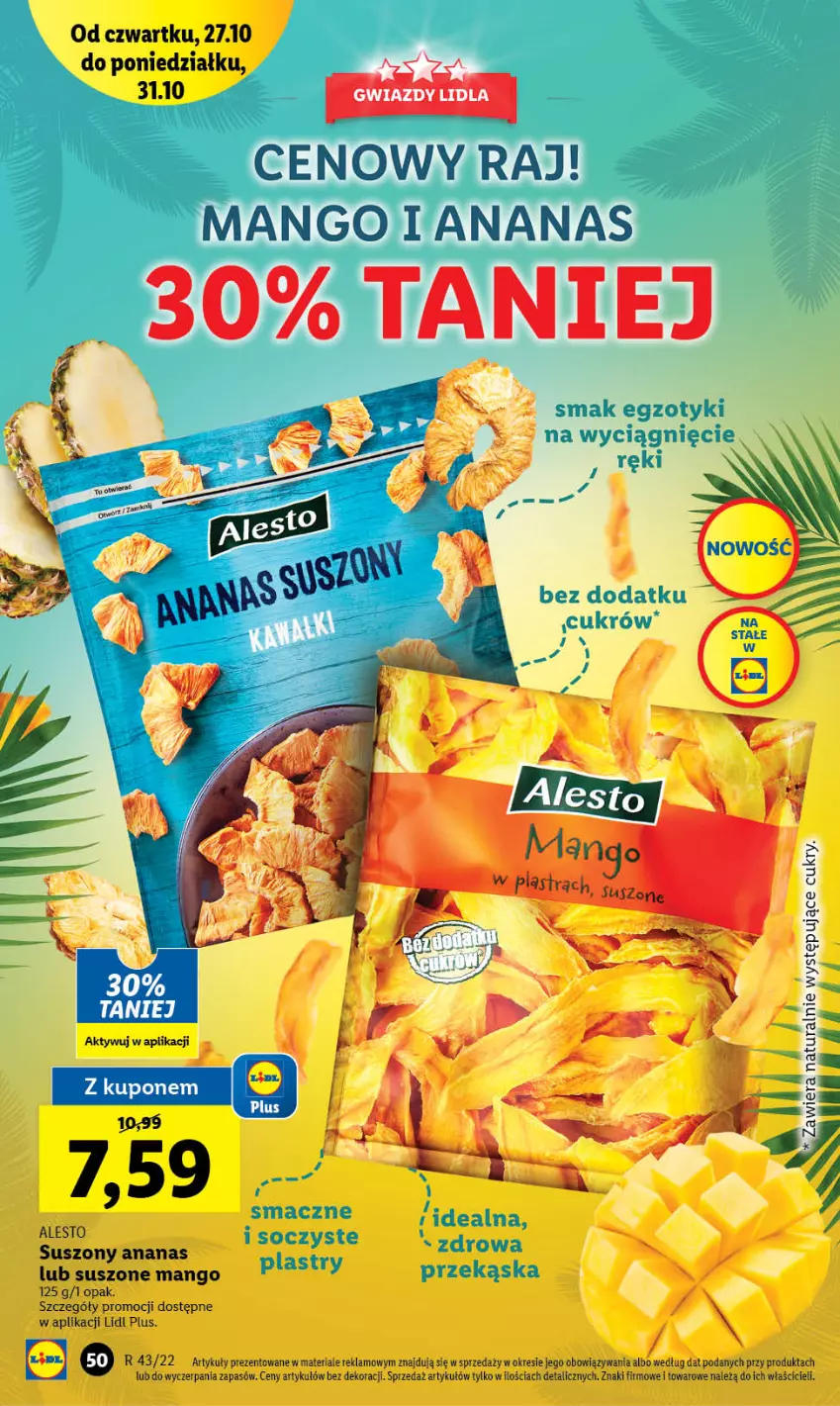 Gazetka promocyjna Lidl - GAZETKA - ważna 27.10 do 31.10.2022 - strona 60 - produkty: Ananas, Mango