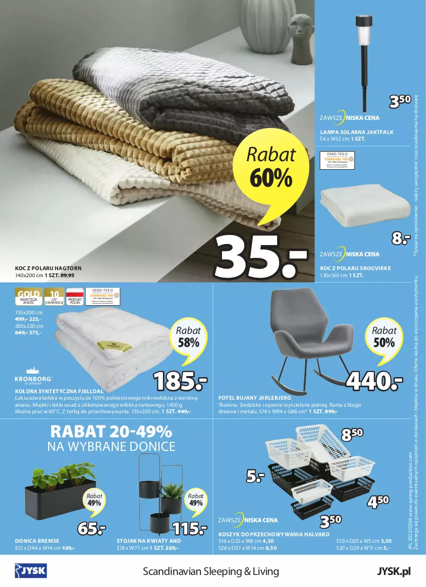 Gazetka promocyjna Jysk - Oferta tygodnia - ważna 23.03 do 05.04.2022 - strona 25 - produkty: Fa, Fotel, Koc, Kołdra, Kosz, Lampa, Rama, Siedzisko, Stojak