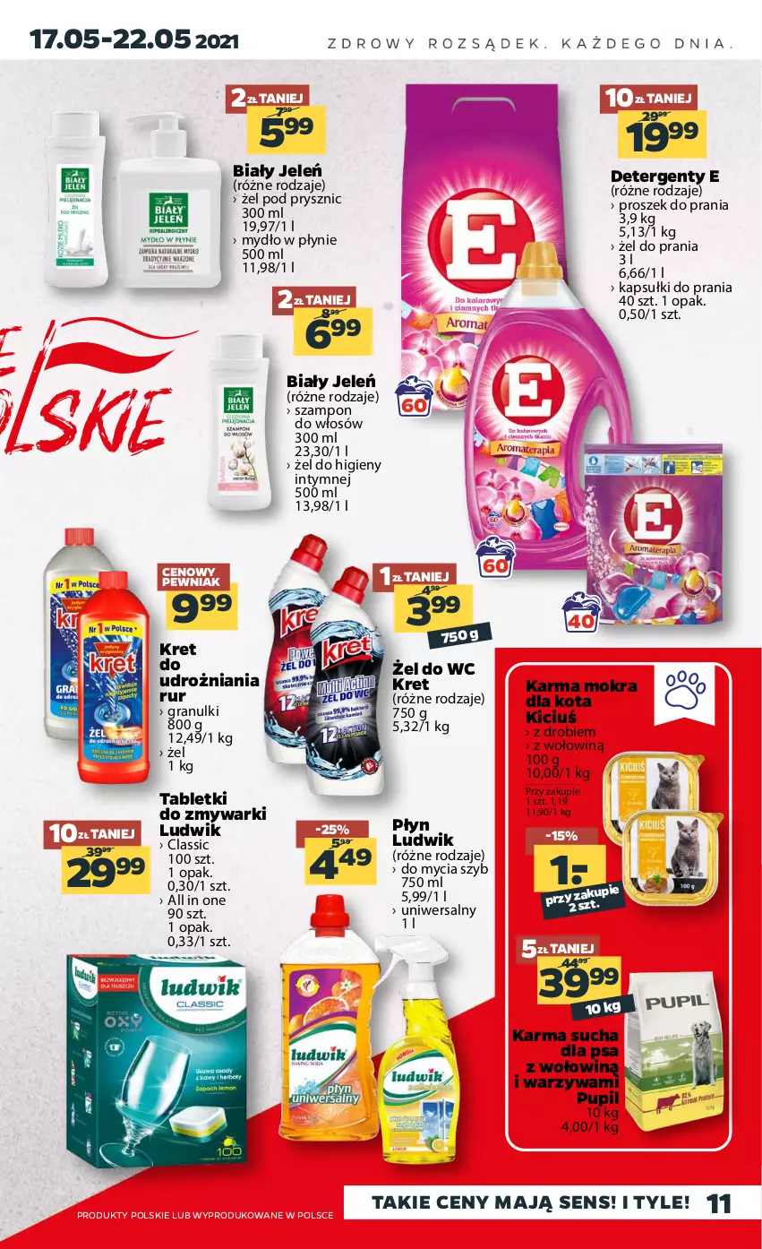 Gazetka promocyjna Netto - Gazetka spożywcza - ważna 17.05 do 22.05.2021 - strona 11 - produkty: Biały Jeleń, Gra, Kapsułki do prania, Kret, Ludwik, Mydło, Mydło w płynie, Proszek do prania, Szampon, Tablet, Tabletki do zmywarki, Warzywa, Zmywarki