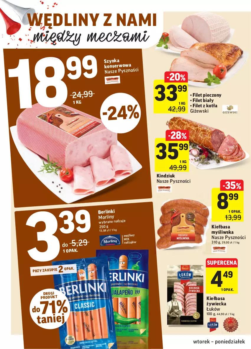 Gazetka promocyjna Intermarche - ważna 01.06 do 07.06.2021 - strona 14 - produkty: Berlinki, Kiełbasa, Kindziuk, Morliny, Piec, Ser