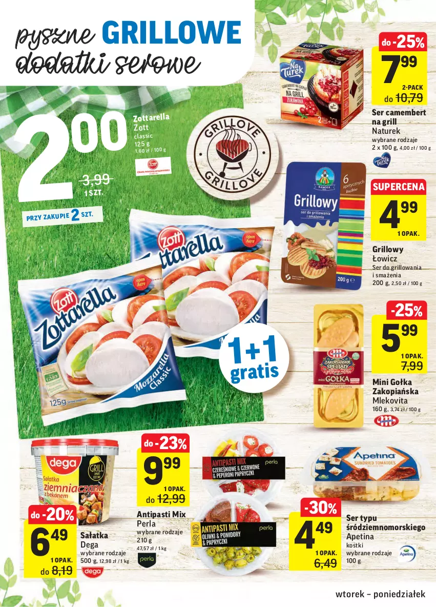 Gazetka promocyjna Intermarche - ważna 01.06 do 07.06.2021 - strona 16 - produkty: Camembert, Dega, Gołka Zakopiańska, Grill, Mleko, Mlekovita, NaTurek, Sałat, Sałatka, Ser, Zott