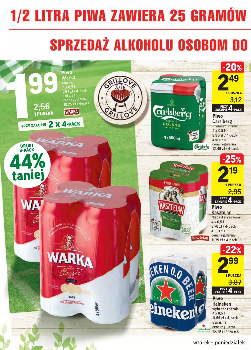 Gazetka promocyjna Intermarche - ważna 01.06 do 07.06.2021 - strona 20 - produkty: Cars, Heineken, Kasztelan, Piwo, Warka