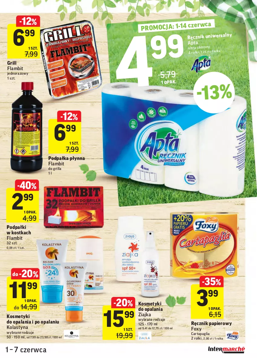 Gazetka promocyjna Intermarche - ważna 01.06 do 07.06.2021 - strona 23 - produkty: Foxy, Grill, Papier, Ręcznik, Rolki, Ziajka