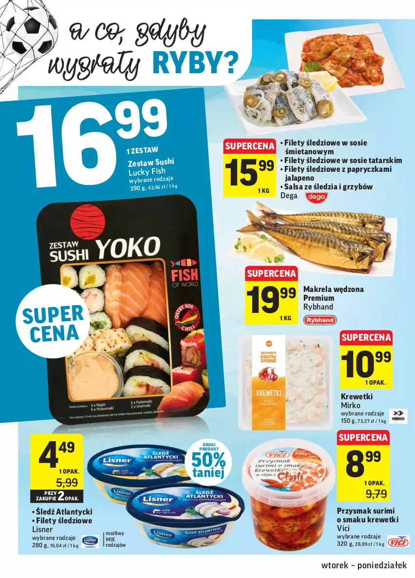 Gazetka promocyjna Intermarche - ważna 01.06 do 07.06.2021 - strona 32 - produkty: Dega, Gra, Krewetki, Lisner, Salsa, Sos, Surimi, Sushi