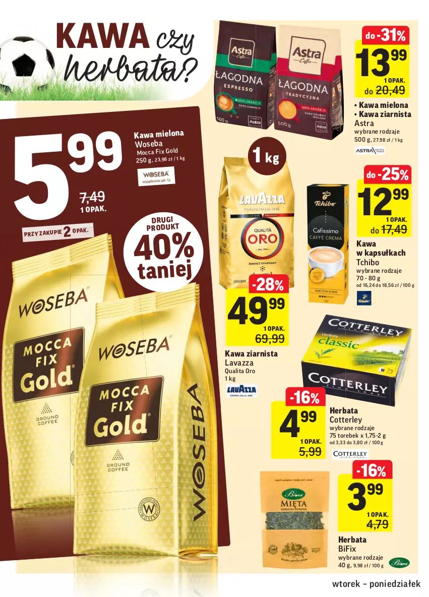 Gazetka promocyjna Intermarche - ważna 01.06 do 07.06.2021 - strona 38 - produkty: Herbata, Kawa, Kawa mielona, Kawa ziarnista, Lavazza, Tchibo, Woseba