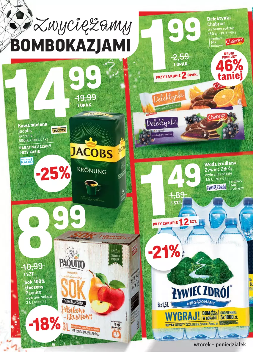 Gazetka promocyjna Intermarche - ważna 01.06 do 07.06.2021 - strona 6 - produkty: Chabrior, Jacobs, Kawa, Kawa mielona, LANA, Sok, Woda