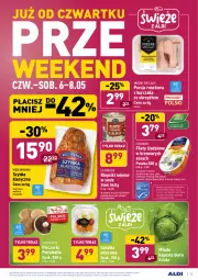 Gazetka promocyjna Aldi - Gazetka - ważna od 08.05 do 08.05.2021 - strona 23 - produkty: Piec, Kurczak, Sałatka, Sos, Por, Mus, Bell, Mięsne specjały, Kawa, Kosz, Ryby i owoce morza, Tera, Sałat, Szynka, Portobello, Pieprz, Owoce morza, Płyta, Owoce, Mango, Klopsiki