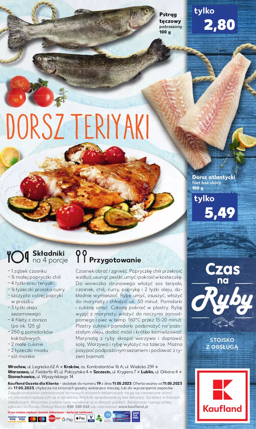 Gazetka promocyjna Kaufland - Kaufland - ważna 11.05 do 17.05.2023 - strona 2 - produkty: Czosnek, Dorsz, Fa, Miód, Olej, Orka, Piec, Pomidorki, Por, Pstrąg, Pstrąg tęczowy, Ryż, Sezam, Sól, Sos, Talerz, Wagi, Warzywa