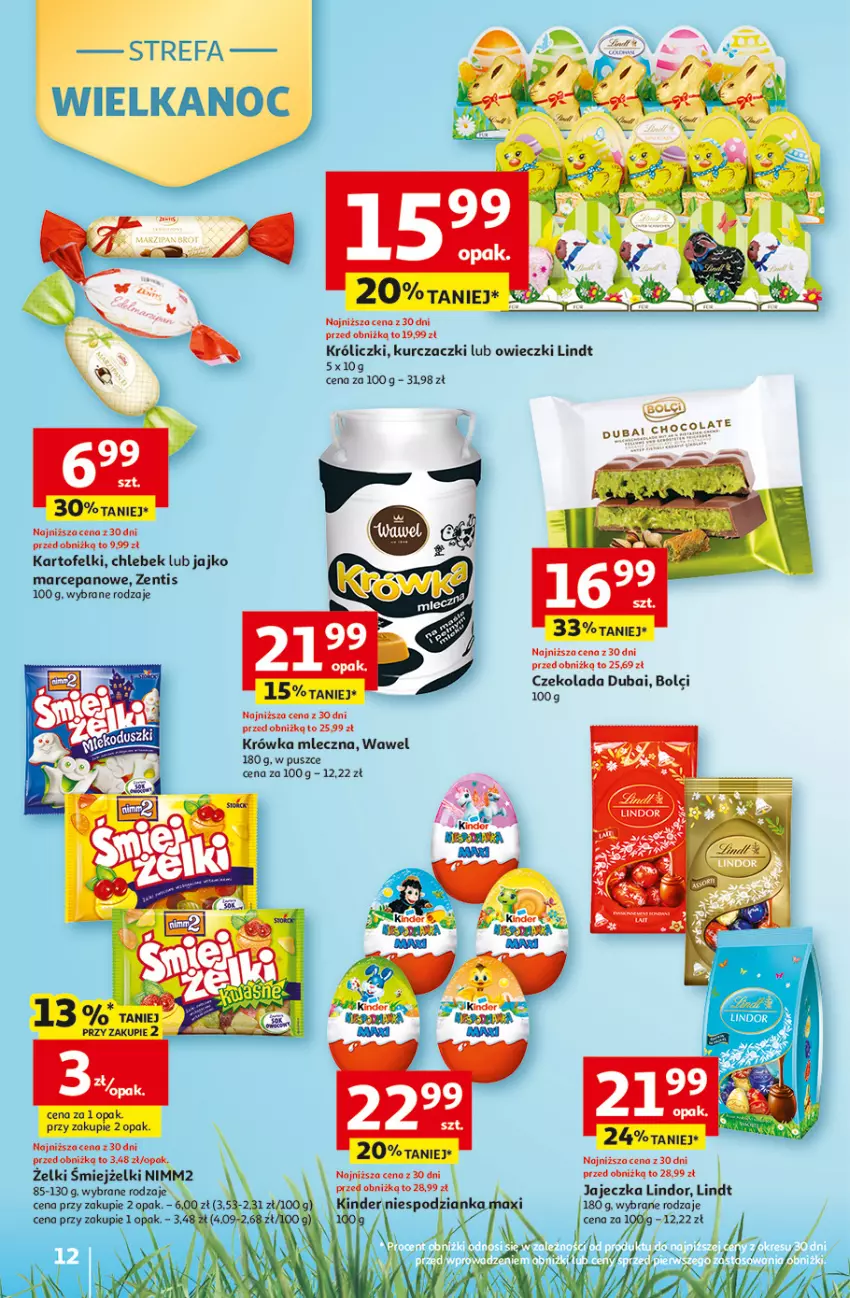 Gazetka promocyjna Auchan - Gazetka 30 Lat Hipermarket Auchan - ważna 19.03 do 25.03.2026 - strona 12 - produkty: Chleb, Czekolada, Kinder, Lindor, Lindt, Nimm2, Wawel