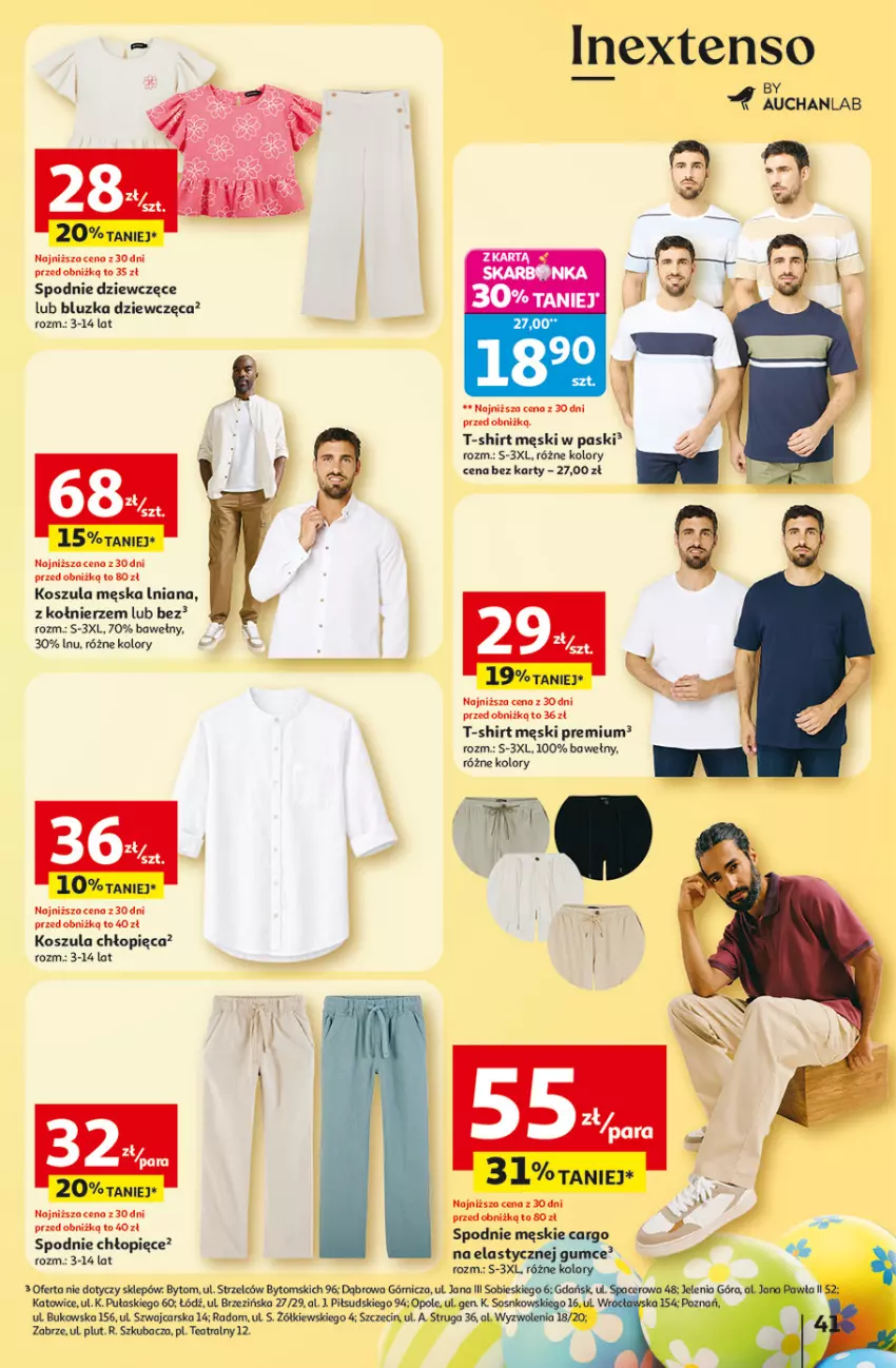 Gazetka promocyjna Auchan - Gazetka 30 Lat Hipermarket Auchan - ważna 19.03 do 25.03.2026 - strona 41 - produkty: Acer, Cars, Kosz, Koszula, Sos, Spodnie, T-shirt