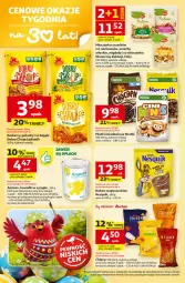 Gazetka promocyjna Auchan - Gazetka 30 Lat Hipermarket Auchan - Gazetka - ważna od 25.03 do 25.03.2026 - strona 30 - produkty: Orzechy włoskie, Lajkonik, Gra, Migdały, Nesquik, Ananas, Chipsy, Kawa, Bajgle, Syrop, Danio, Felix, Kakao, Krakersy