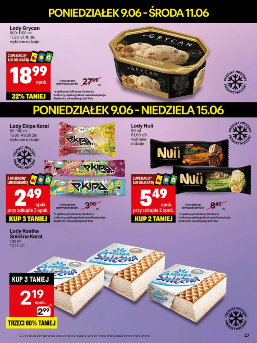 Gazetka promocyjna Delikatesy Centrum - Franczyza DC24 Poniedziałek - ważna 09.06 do 15.06.2025 - strona 27 - produkty: Dron, Gry, Koc, Lody, Ocet, Rum