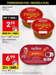 Gazetka promocyjna Delikatesy Centrum - Franczyza DC24 Poniedziałek - Gazetka - ważna od 15.06 do 15.06.2025 - strona 22 - produkty: Sałatka, Dega, Sałat