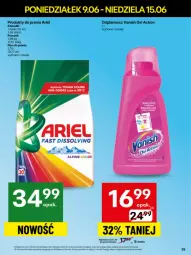Gazetka promocyjna Delikatesy Centrum - Franczyza DC24 Poniedziałek - Gazetka - ważna od 15.06 do 15.06.2025 - strona 35 - produkty: Płyn do prania, Odplamiacz, Vanish, Ariel