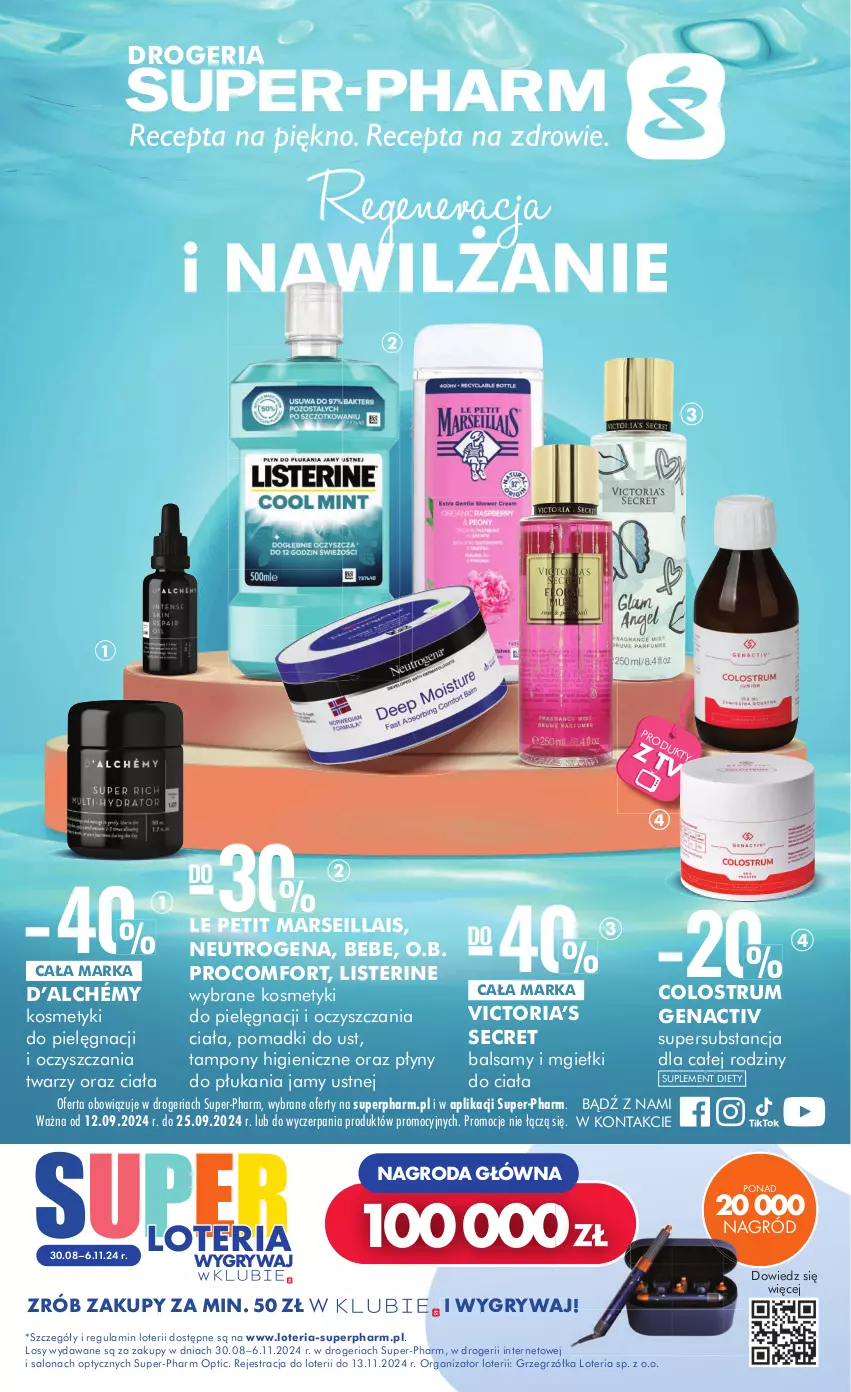 Gazetka promocyjna Super Pharm - Gazetka - ważna 12.09 do 25.09.2024 - strona 1 - produkty: Gry, Kosmetyki do pielęgnacji, Listerine, Mars, Neutrogena, O.B., Rum, Suplement diety, Tampony