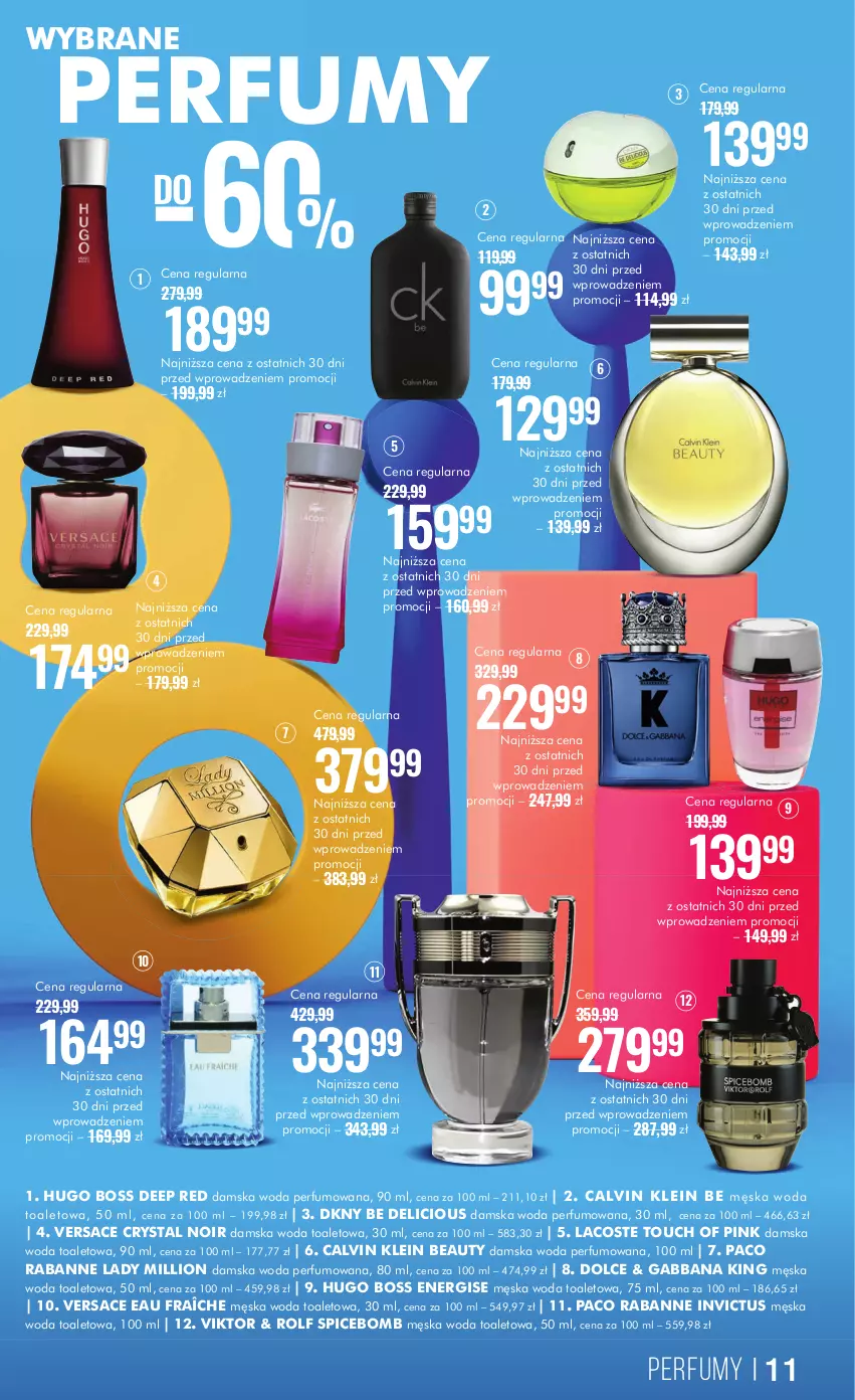 Gazetka promocyjna Super Pharm - Gazetka - ważna 12.09 do 25.09.2024 - strona 11 - produkty: Calvin Klein, DKNY, Hugo Boss, Lacoste, Lion, Paco Rabanne, Perfum, Versace, Woda, Woda perfumowana, Woda toaletowa