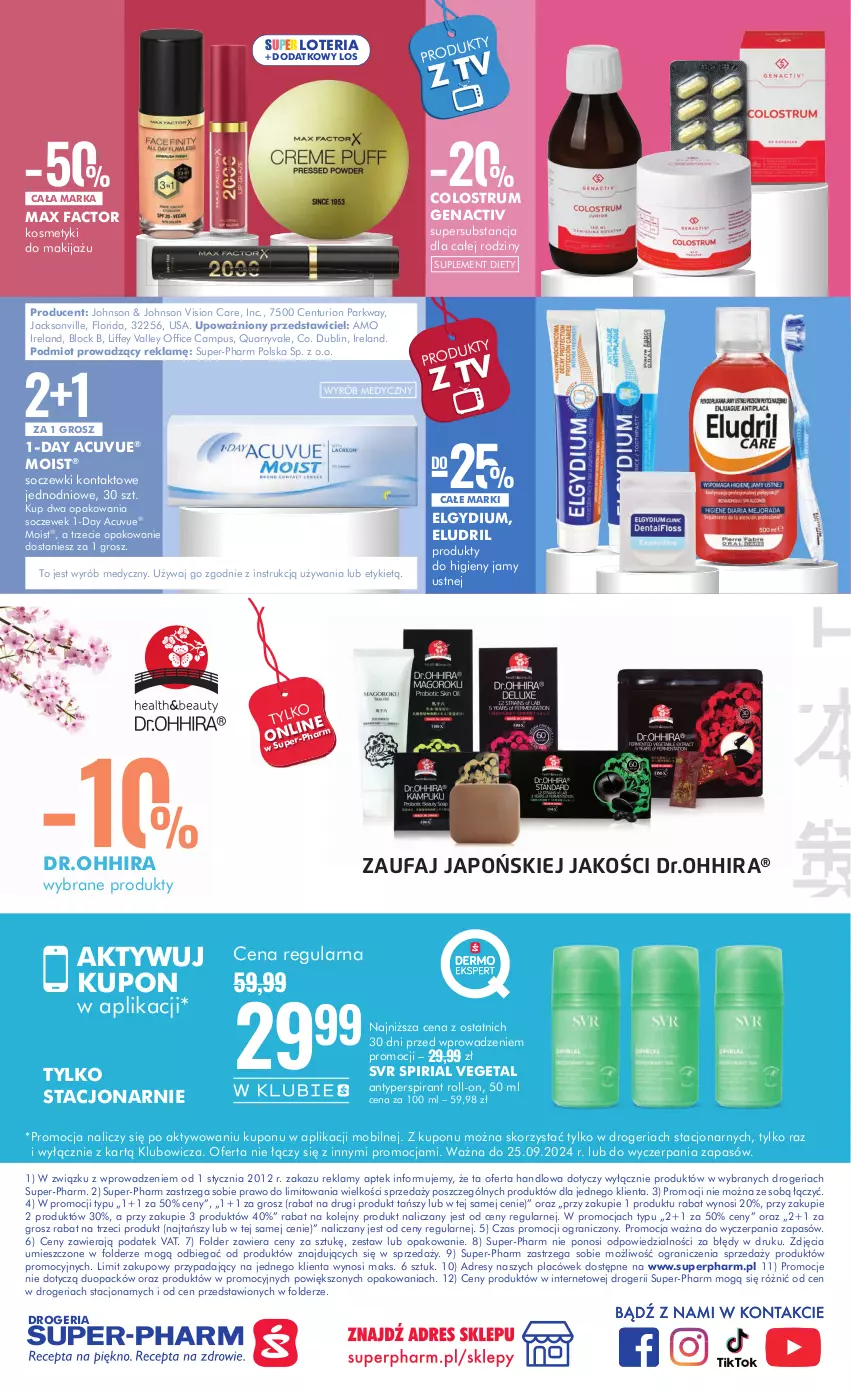 Gazetka promocyjna Super Pharm - Gazetka - ważna 12.09 do 25.09.2024 - strona 20 - produkty: Antyperspirant, Dres, Elgydium, Fa, Gra, LG, Makijaż, Max Factor, Mobil, Olej, Rum, Soczewki kontaktowe, Suplement diety, SVR, Vegeta