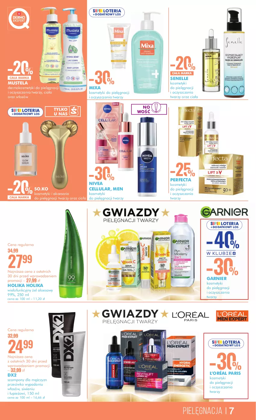 Gazetka promocyjna Super Pharm - Gazetka - ważna 12.09 do 25.09.2024 - strona 7 - produkty: DX2, Garnier, Holika Holika, Kosmetyki do pielęgnacji, L’Oréal, Mixa, Mus, Mustela, Nivea, Perfecta, Szampon