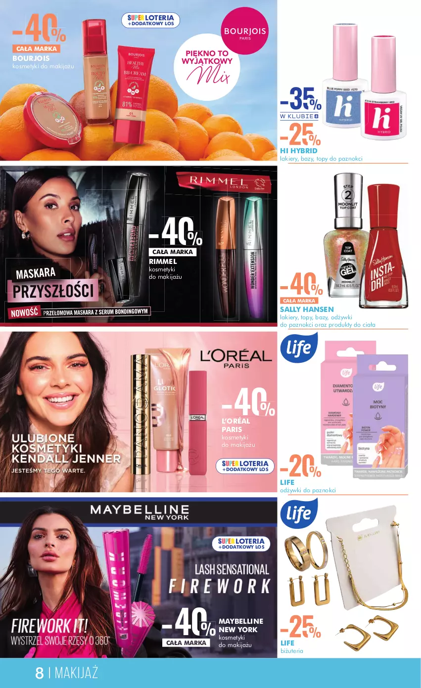 Gazetka promocyjna Super Pharm - Gazetka - ważna 12.09 do 25.09.2024 - strona 8 - produkty: Bell, Bourjois, L’Oréal, Lakier, Makijaż, Maybelline, Sally Hansen, Top