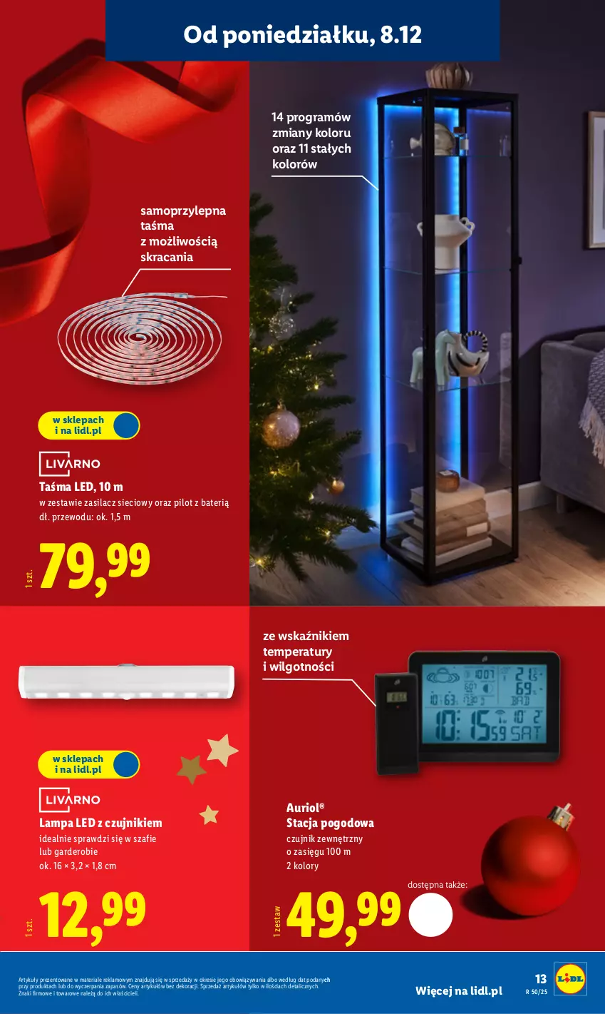 Gazetka promocyjna Lidl - GAZETKA - ważna 08.12 do 14.12.2025 - strona 15 - produkty: Czujnik zewnętrzny, Gra, Lampa, Lampa LED, LG, Mop, Stacja pogodowa