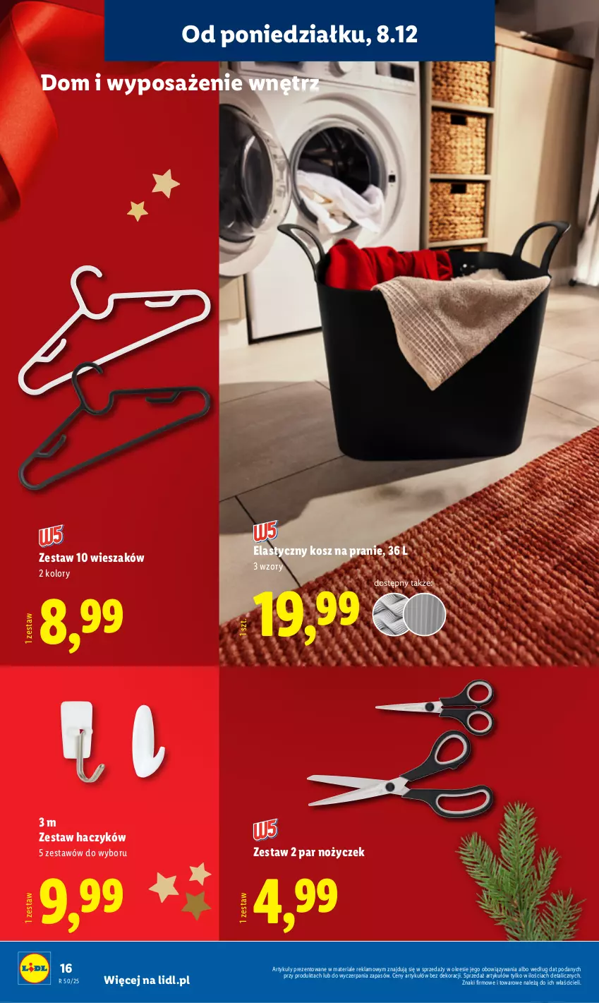 Gazetka promocyjna Lidl - GAZETKA - ważna 08.12 do 14.12.2025 - strona 18 - produkty: Haczyk, Kosz, Noż, Wieszak