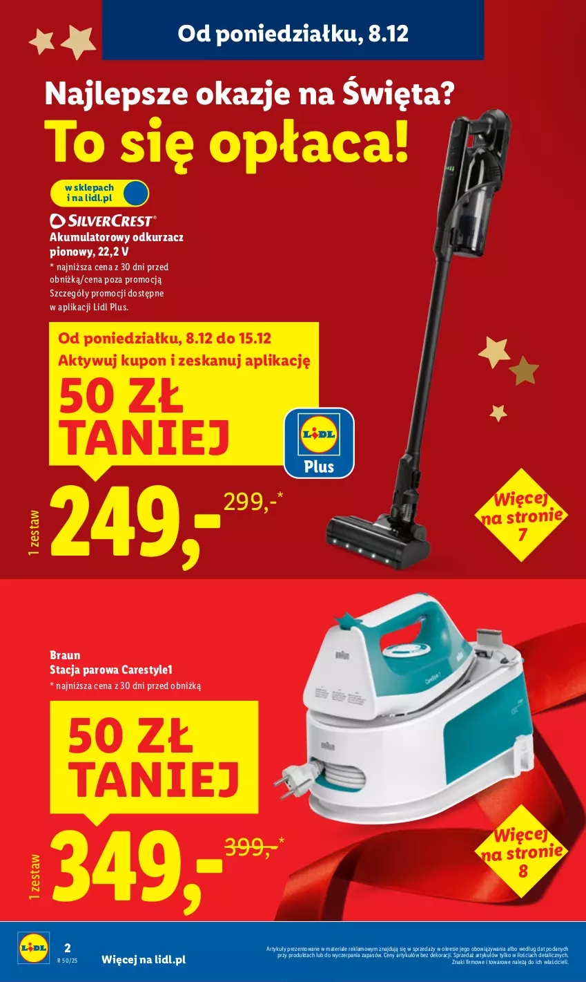 Gazetka promocyjna Lidl - GAZETKA - ważna 08.12 do 14.12.2025 - strona 2 - produkty: Akumulator, Braun, Odkurzacz