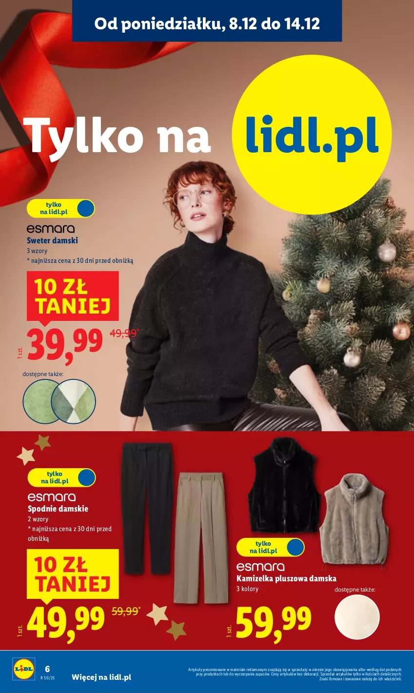 Gazetka promocyjna Lidl - GAZETKA - ważna 08.12 do 14.12.2025 - strona 6 - produkty: Kamizelka, Spodnie, Sweter