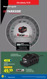 Gazetka promocyjna Lidl - GAZETKA - Gazetka - ważna od 14.12 do 14.12.2025 - strona 46 - produkty: Parkside, Ser, Warka, Ogród, Akumulator