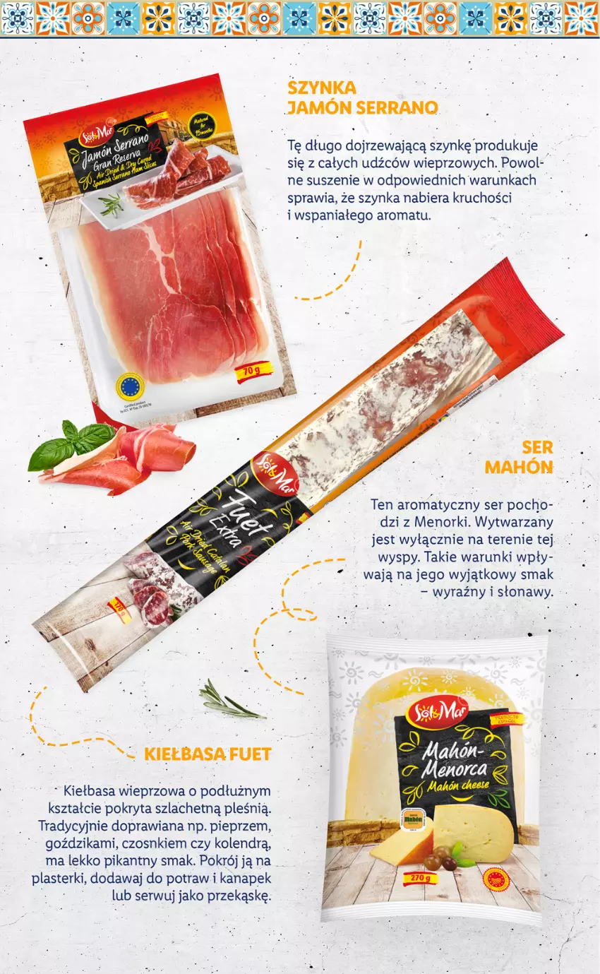 Gazetka promocyjna Lidl - KATALOG TAK SMAKUJE ŚWIAT - ważna 13.09 do 17.09.2021 - strona 5 - produkty: Jamón serrano, Kiełbasa, Pieprz, Plasterki, Ser, Szynka