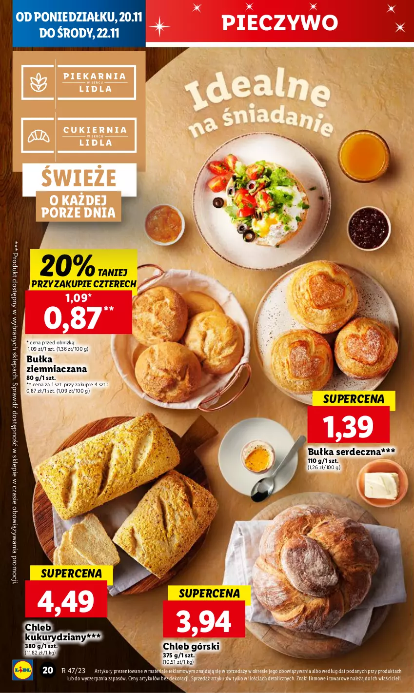 Gazetka promocyjna Lidl - GAZETKA - ważna 20.11 do 22.11.2023 - strona 24 - produkty: Bułka, Chleb, Piec, Pieczywo, Por, Ser