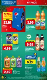 Gazetka promocyjna Lidl - GAZETKA - Gazetka - ważna od 22.11 do 22.11.2023 - strona 44 - produkty: Sok, Por, Mus, Kaktus, Ice tea, Napoje, Szarlotka, LANA, Pepsi, Pitahaya, Sport, Napój gazowany, Syrop, Limonka, Fanta, Kubuś, Woda, Herbata, Mango, Napój, Olej, Mięta, Nestea, Fa