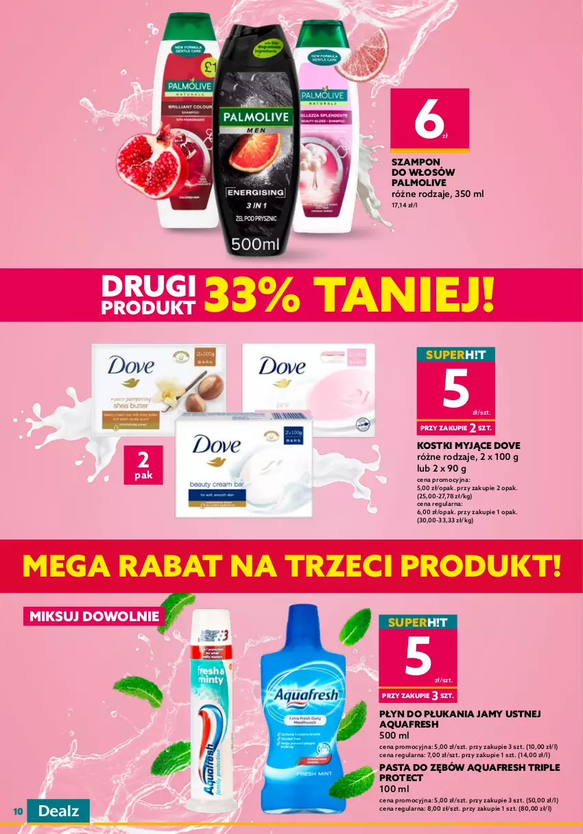 Gazetka promocyjna Dealz - NOWA GAZETKADEALMAGEDON! ATAK NISKICH CEN! - ważna 21.09 do 04.10.2022 - strona 10 - produkty: Aquafresh, Chusteczki, Dove, Finish, Kapsułki do prania, Lenor, Palmolive, Papier, Pasta do zębów, Perełki zapachowe, Płyn do płukania, Płyn do płukania jamy ustnej, Ręcznik, Rolki, Suszarki, Szampon, Tablet, Tabletki do zmywarki, Zmywarki