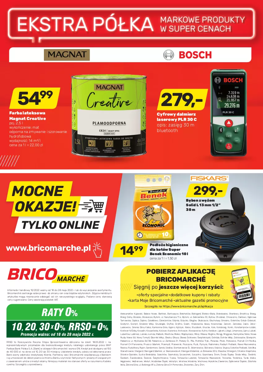 Gazetka promocyjna Bricomarche - Gazetka - ważna 18.05 do 28.05.2022 - strona 16 - produkty: BIC, Fa, Farba lateksowa, Gry, Kosz, Kujawski, Namysłów, Podlaski, Por, Rama, Ser, Sok, Sokół, Sokołów, Sól, Sprzedawcy, Super Benek, Szal, Szprot, Top