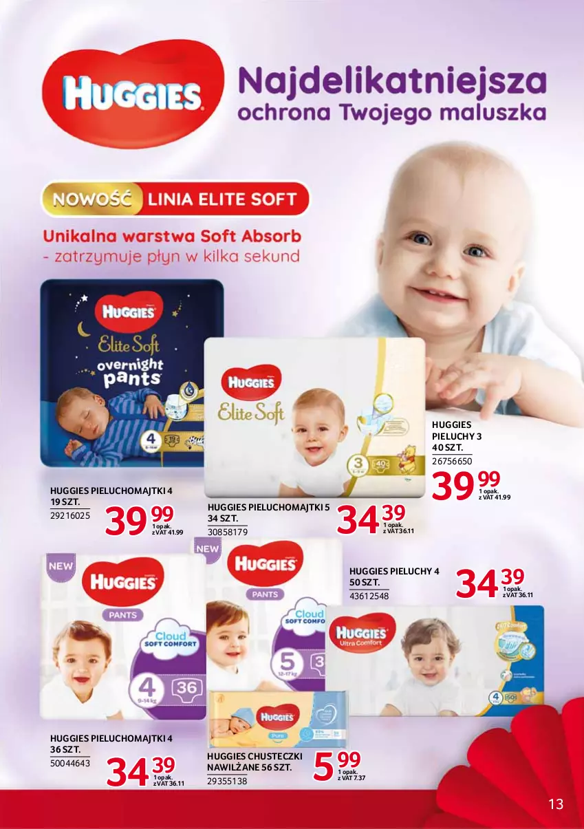 Gazetka promocyjna Selgros - Debiuty w Selgros - ważna 08.03 do 04.08.2021 - strona 13 - produkty: Chusteczki, Huggies, Majtki, Pieluchomajtki, Pieluchy