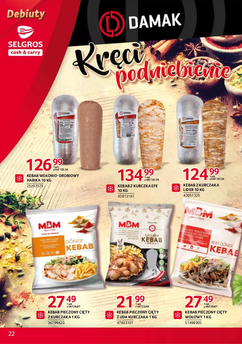 Gazetka promocyjna Selgros - Debiuty w Selgros - ważna 08.03 do 04.08.2021 - strona 22 - produkty: Kebab, Kebab z kurczaka, Kurczak, Piec