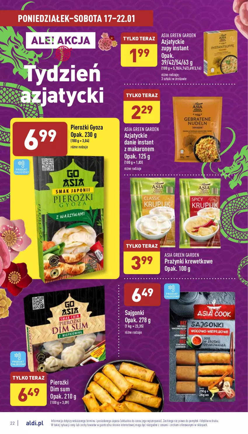 Gazetka promocyjna Aldi - Pełny katalog - ważna 17.01 do 22.01.2022 - strona 22 - produkty: Makaron, Sajgonki, Tera