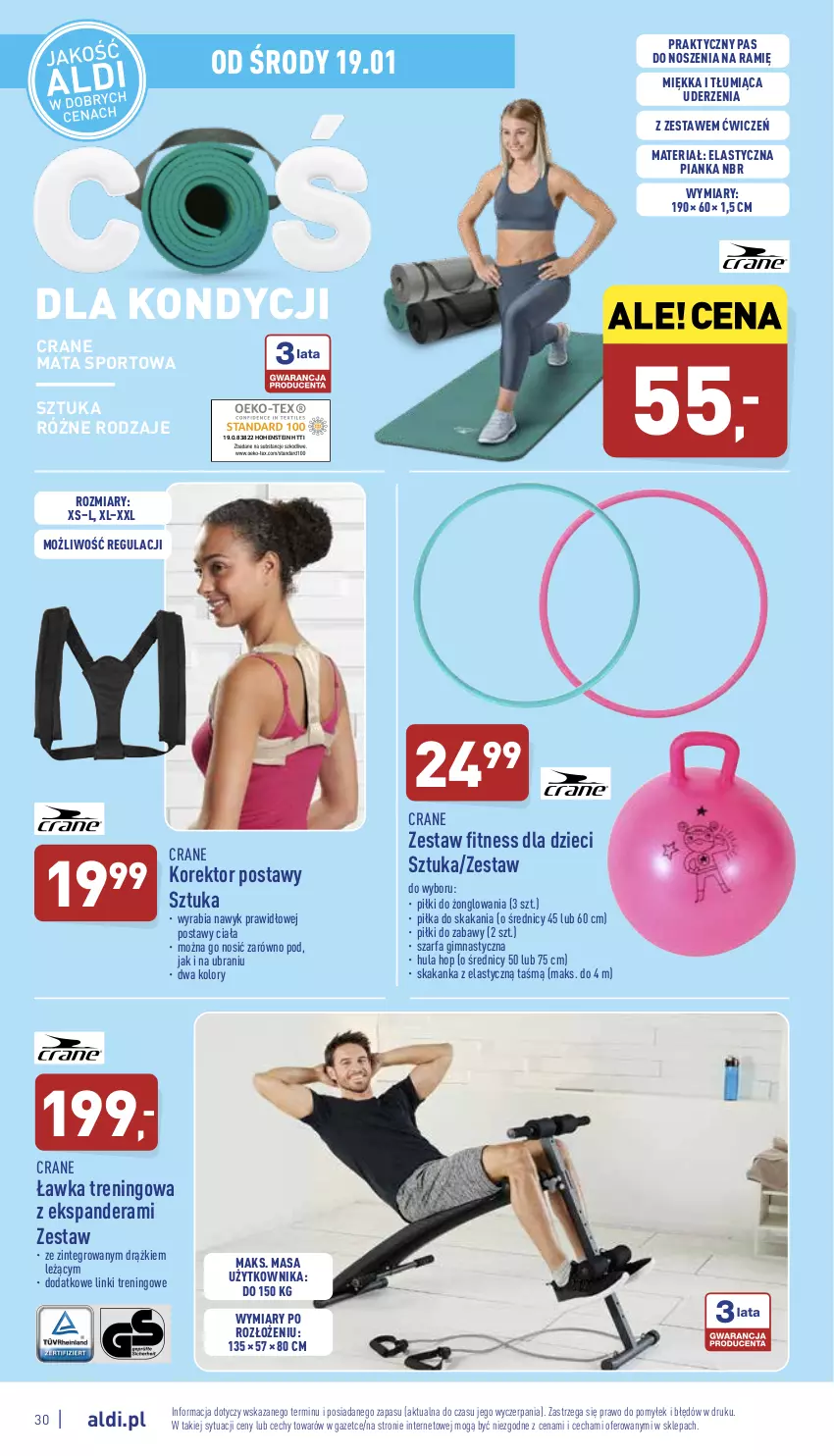 Gazetka promocyjna Aldi - Pełny katalog - ważna 17.01 do 22.01.2022 - strona 30 - produkty: Dzieci, Ekspander, Fa, Mata sportowa, Por, Sport