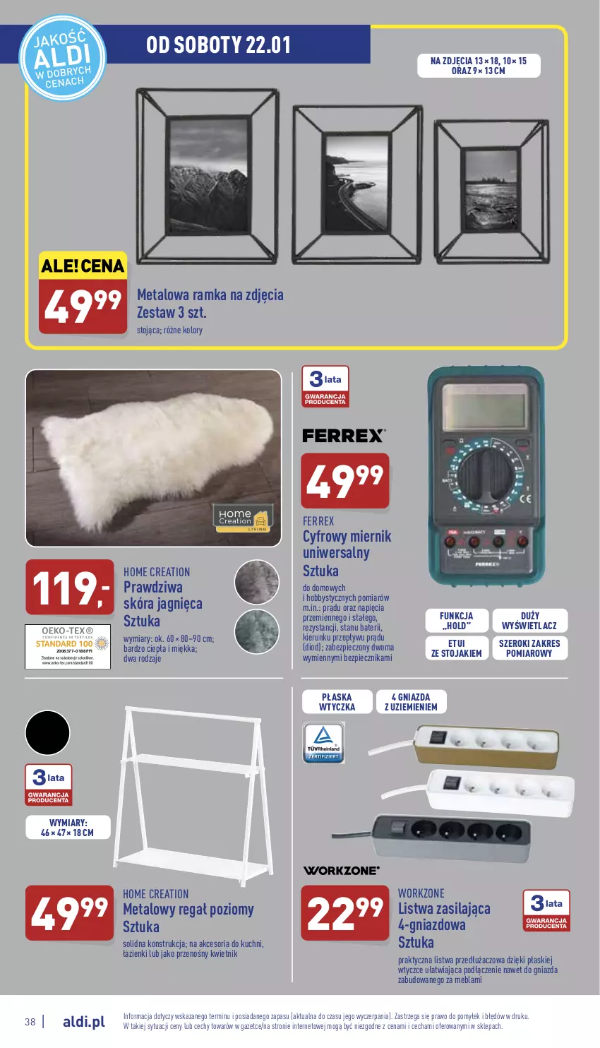 Gazetka promocyjna Aldi - Pełny katalog - ważna 17.01 do 22.01.2022 - strona 38 - produkty: Hobby, Kwietnik, Listwa, Piec, Ramka, Regał, Stojak