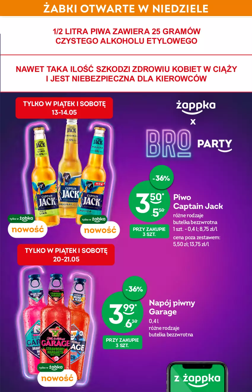 Gazetka promocyjna Żabka - ważna 11.05 do 17.05.2022 - strona 19 - produkty: Captain Jack, Gra, Napój, Piec, Piwa, Piwo