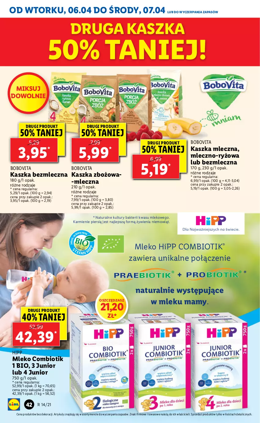 Gazetka promocyjna Lidl - GAZETKA - ważna 06.04 do 07.04.2021 - strona 42 - produkty: BoboVita, HiPP, Karmi, Mleko, Ryż