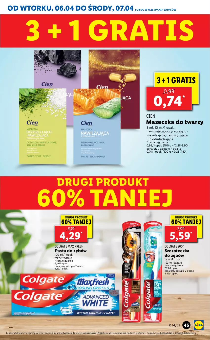 Gazetka promocyjna Lidl - GAZETKA - ważna 06.04 do 07.04.2021 - strona 45 - produkty: Colgate, Gra, LG, Pasta do zębów, Szczoteczka, Szczoteczka do zębów