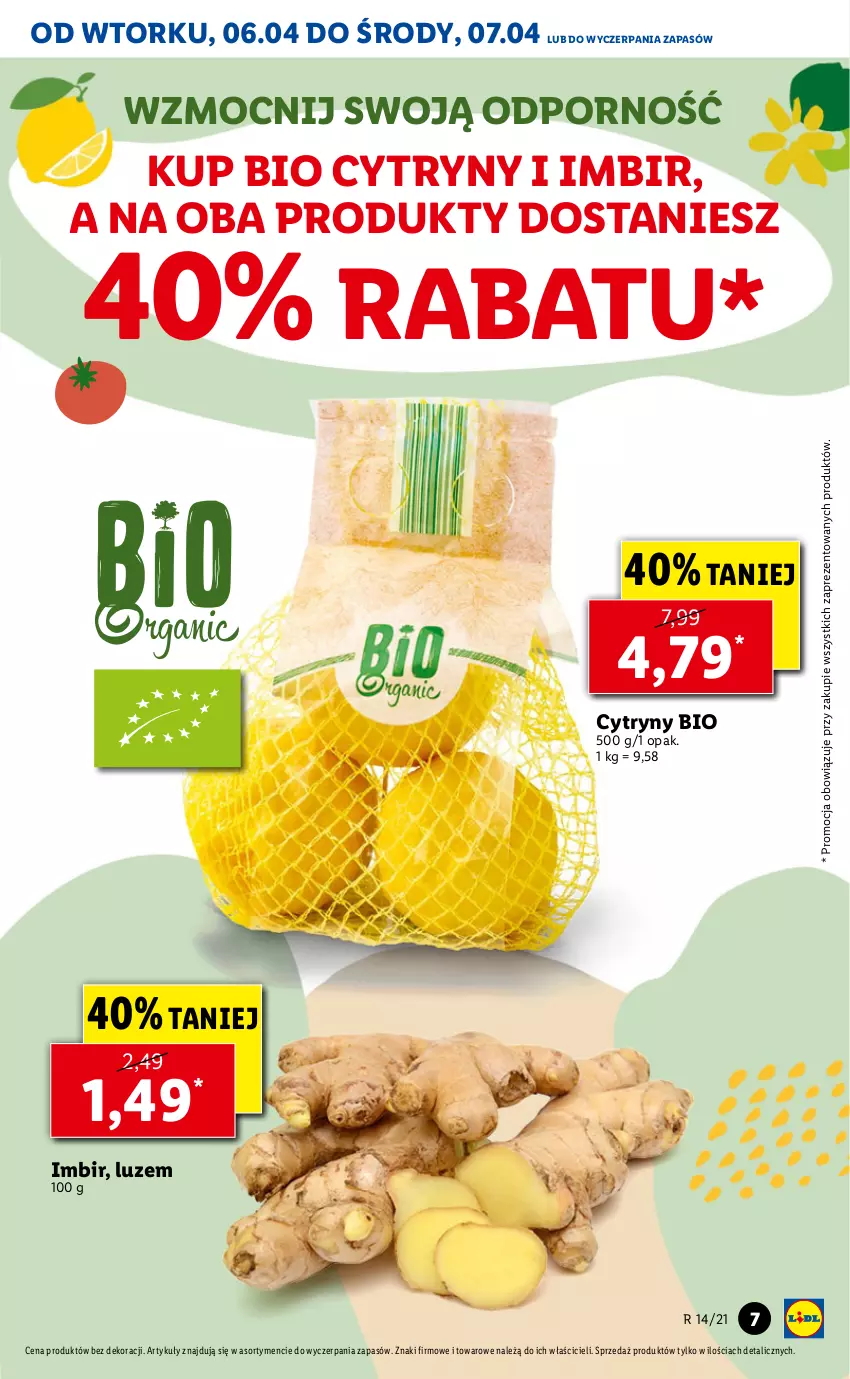 Gazetka promocyjna Lidl - GAZETKA - ważna 06.04 do 07.04.2021 - strona 7 - produkty: Cytryny, Imbir, Por