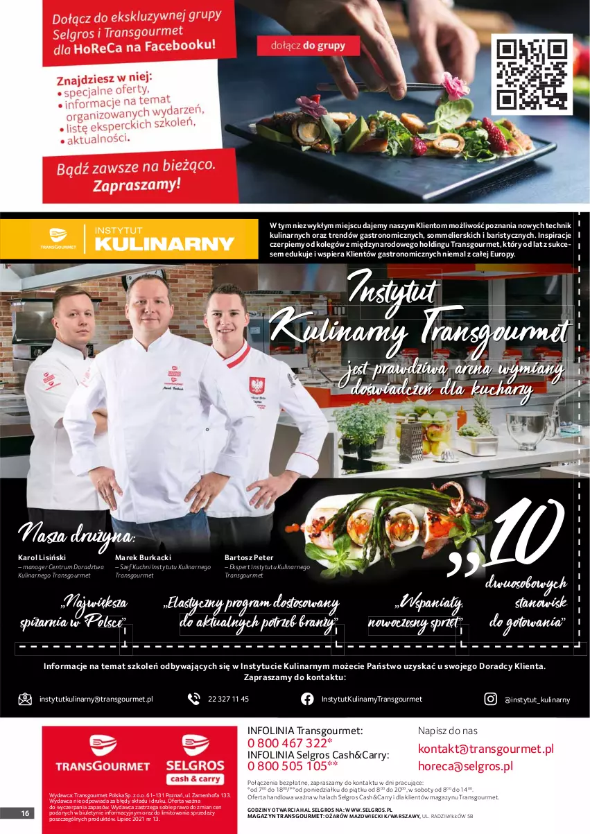 Gazetka promocyjna Selgros - Oferta gastronomiczna - ważna 24.06 do 07.07.2021 - strona 16 - produkty: Fa, Gra, LG, O nas, Piec, Rum, Tran