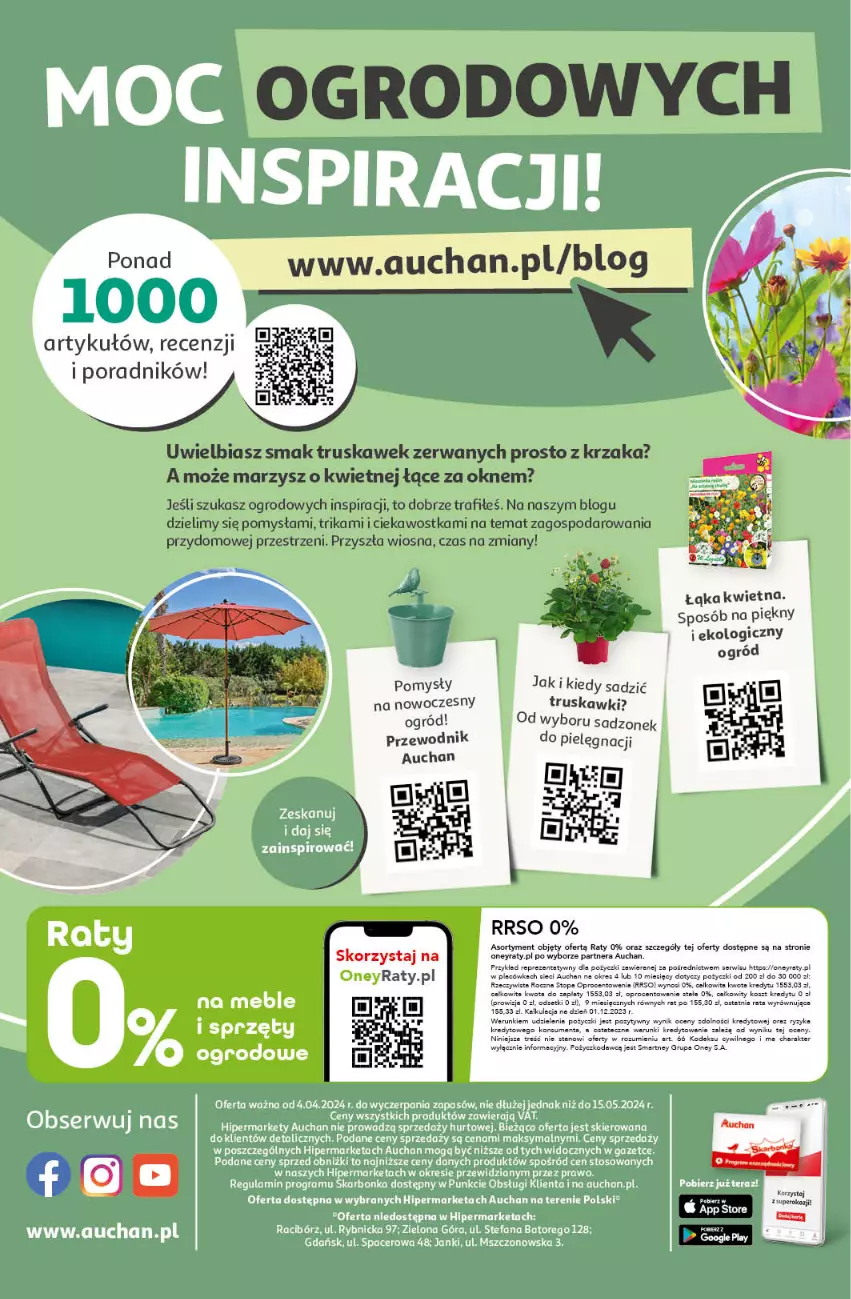 Gazetka promocyjna Auchan - Gazetka Piękno wokół Twojego domu Hipermarket Auchan - ważna 04.04 do 15.05.2024 - strona 32 - produkty: Acer, Fa, Koc, Kosz, Meble, Por, Ser, Top, Truskawki